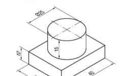 Sử dụng kết hợp hình chiếu 3D với phương pháp góc 450 vẽ ba hình chiếu của vật thể