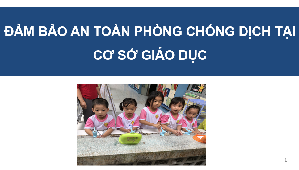 Hướng dẫn phòng, chống dịch trong trường học